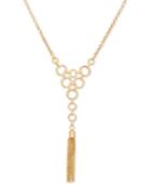 Guess Gold-tone Chain Tassel Lariat Necklace