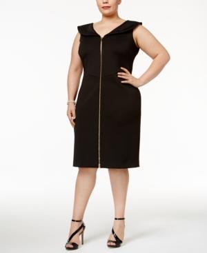 Calvin Klein Plus Size Scuba Sheath Dress