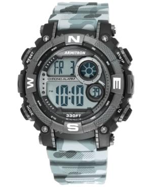 Armitron Men's Digital Chronograph Black And Gray Camouflage Strap Watch 54mm 40-8284cmgy