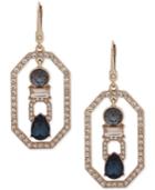 Ivanka Trump Gold-tone Crystal Openwork Drop Earrings