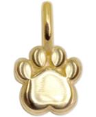 Alex Woo Mini Paw Pendant In 14k Gold