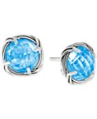 Peter Thomas Roth Blue Topaz Stud Earrings (10 Ct. T.w.) In Sterling Silver