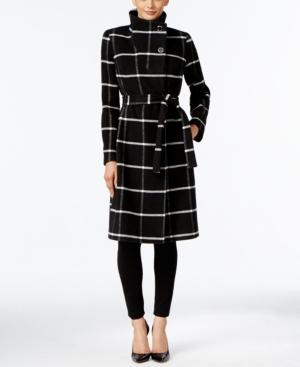 Ivanka Trump Faux-wrap Plaid Walker Coat