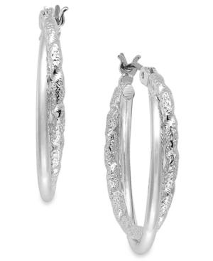 Charter Club Textured Twist Hoop Earrings, Created For Macy's