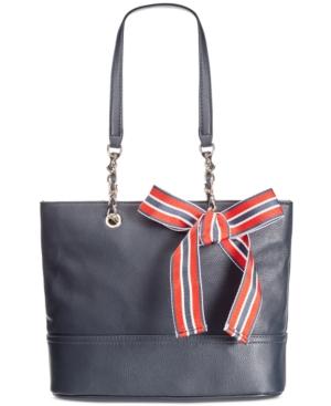 Giani Bernini Pebble Leather Chain Tote, Created For Macy's