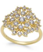 Danori 18k Gold-plated Brass Cubic Zirconia Bouquet Cluster Ring, Only At Macy's