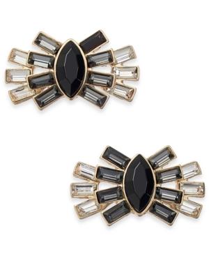 Thalia Sodi Gold-tone Crystal & Stone Fan Stud Earrings, Created For Macy's