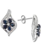 Emerald (1-1/2 Ct. T.w.) & Diamond (1/3 Ct. T.w.) Stud Earrings (also In Sapphire, Tanzanite & Certified Ruby)