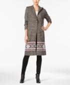Style & Co Hooded Duster Cardigan, Only At Macy's