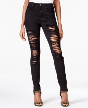 Rachel Rachel Roy Icon Ripped Black Wash Skinny Jeans