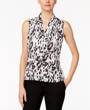 Calvin Klein Printed V-neck Blouse