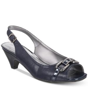 Karen Scott Arlena Slingback Peep-toe Pumps, Created For Macy's Women's Shoes