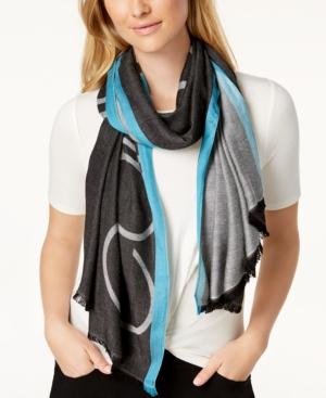 Calvin Klein Geometric Border-stripe Scarf