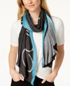 Calvin Klein Geometric Border-stripe Scarf