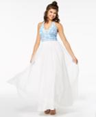 Blondie Nites Juniors' Embroidered Ball Gown