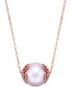 Natural Pink Windsor Pearl (13mm) Pendant Necklace In 14k Rose Gold