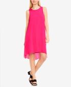 Vince Camuto High-low Chiffon-overlay Shift Dress
