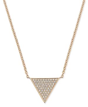 Diamond Pave Triangle Pendant Necklace (1/6 Ct. T.w.) In 14k Gold