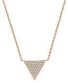 Diamond Pave Triangle Pendant Necklace (1/6 Ct. T.w.) In 14k Gold