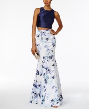 Xscape 2-pc. Floral-print Mermaid Gown