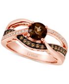 Le Vian Smoky Quartz (5/8 Ct. T.w.) And Diamond (1/4 Ct. T.w.) Ring In 14k Rose Gold