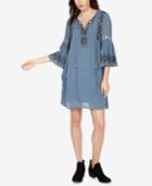 Lucky Brand Embroidered Bell-sleeve Dress