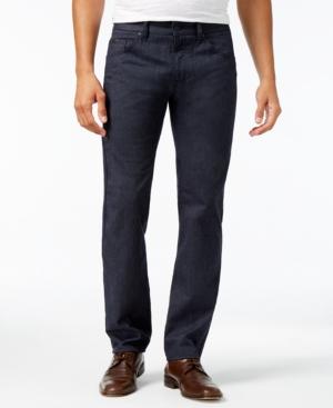 Hugo Boss Green Men's Maine Straight-fit Dark Blue Wash Jeans