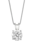 Diamond Solitaire 18 Pendant Necklace (1-1/2 Ct. T.w.) In 14k White Gold