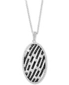Effy Diamond Oval 18 Pendant Necklace (1-1/4 Ct. T.w.) In 14k White Gold