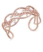 Danori Rose Gold-tone Crystal Openwork Cuff Bracelet, Created For Macy's