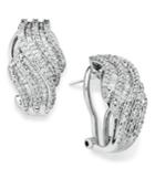 Diamond Earrings, Sterling Silver Diamond Twist Earrings (1 Ct. T.w.)
