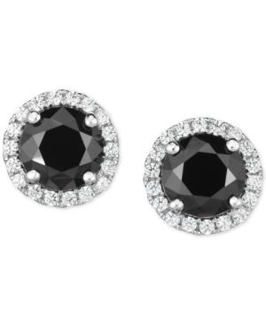 Zirconia Halo Stud Earrings In Sterling Silver
