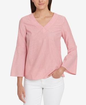 Tommy Hilfiger Cotton Bell-sleeve Top, Created For Macy's