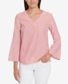 Tommy Hilfiger Cotton Bell-sleeve Top, Created For Macy's