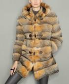 The Fur Vault Fox Fur Hooded Parka