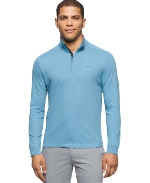 Calvin Klein Solid Quarter-zip Pullover Shirt