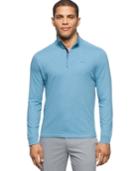 Calvin Klein Solid Quarter-zip Pullover Shirt