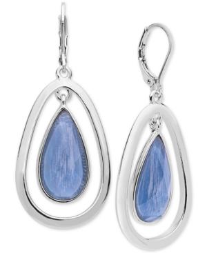 Anne Klein Teardrop Orbital Stone Drop Earrings