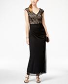 Alex Evenings Petite Embellished Lace Contrast Maxi Dress