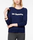 Maison Jules La Femme Graphic Sweatshirt, Created For Macy's