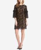 Karen Kane Ruffle-sleeve Lace Dress