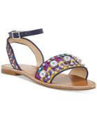 Vince Camuto Akitta Embellished Flat Sandals Women's Shoes