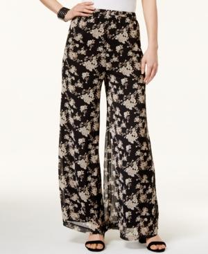 Eci Printed Chiffon Palazzo Pants