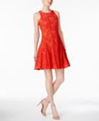 Ivanka Trump Lace Fit & Flare Dress