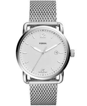 Fossil Men's Commuter Stainless Steel Mesh Bracelet Watch 42mm