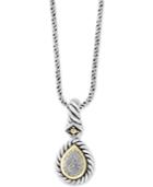 Balissima By Effy Diamond Two-tone 18 Pendant Necklace (1/10 Ct. T.w.) In Sterling Silver & 18k Gold