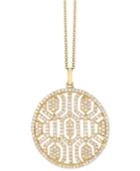 Effy Diamond Openwork 18 Pendant Necklace (1 Ct. T.w.) In 14k Gold