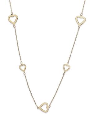 Heart Stationary Necklace In 14k Gold