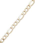 Figaro Chain 9" Bracelet In 14k Gold