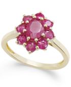 Ruby Cluster Ring (2 Ct. T.w.) In 14k Gold